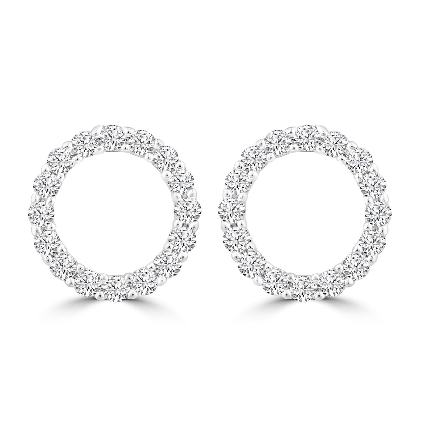 Diamond Fashion Earrings with 0.20ct Diamonds in 9K White Gold - EF-5954-W