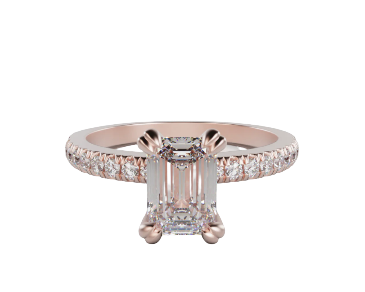 "Demi" One Carat Emerald Cut Lab Grown Diamond Engagement Ring