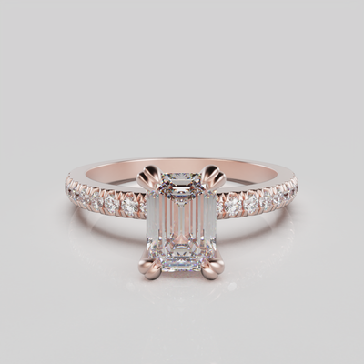 "Demi" One Carat Emerald Cut Lab Grown Diamond Engagement Ring