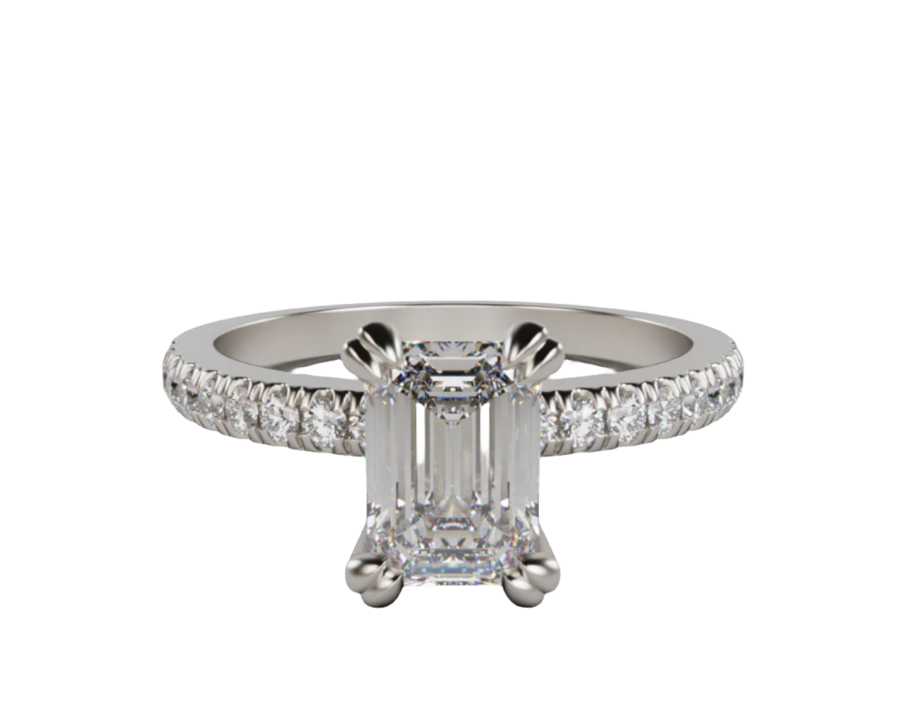 "Demi" One Carat Emerald Cut Lab Grown Diamond Engagement Ring