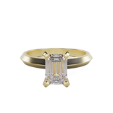 "London" Emerald Cut Diamond Solitaire Engagement Ring