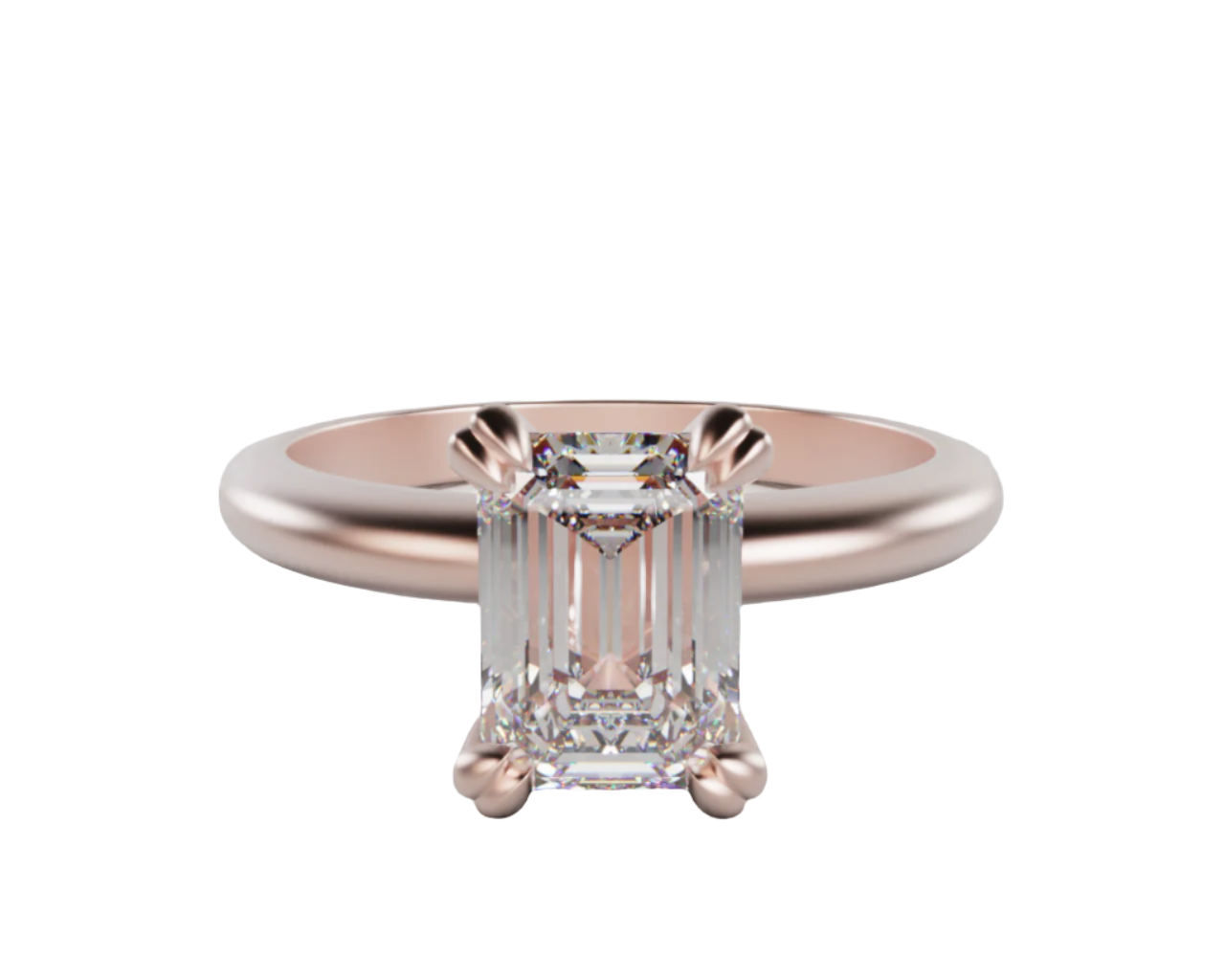 "Luxe" Emerald Cut Engagement Ring