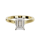 "Ella" Solitaire Emerald Cut Engagement Ring