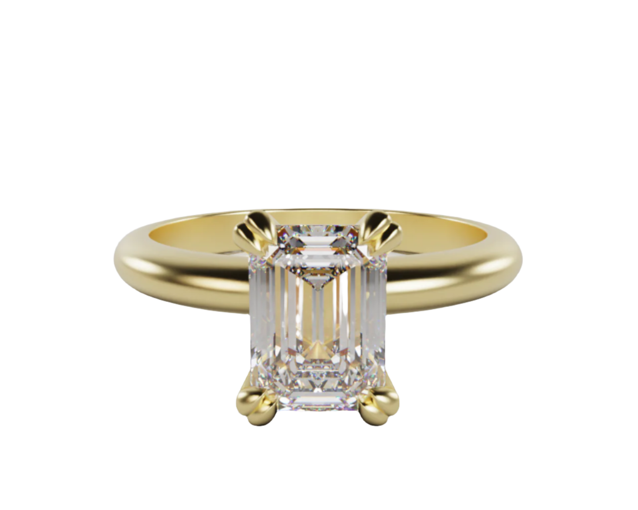 "Luxe" Emerald Cut Engagement Ring