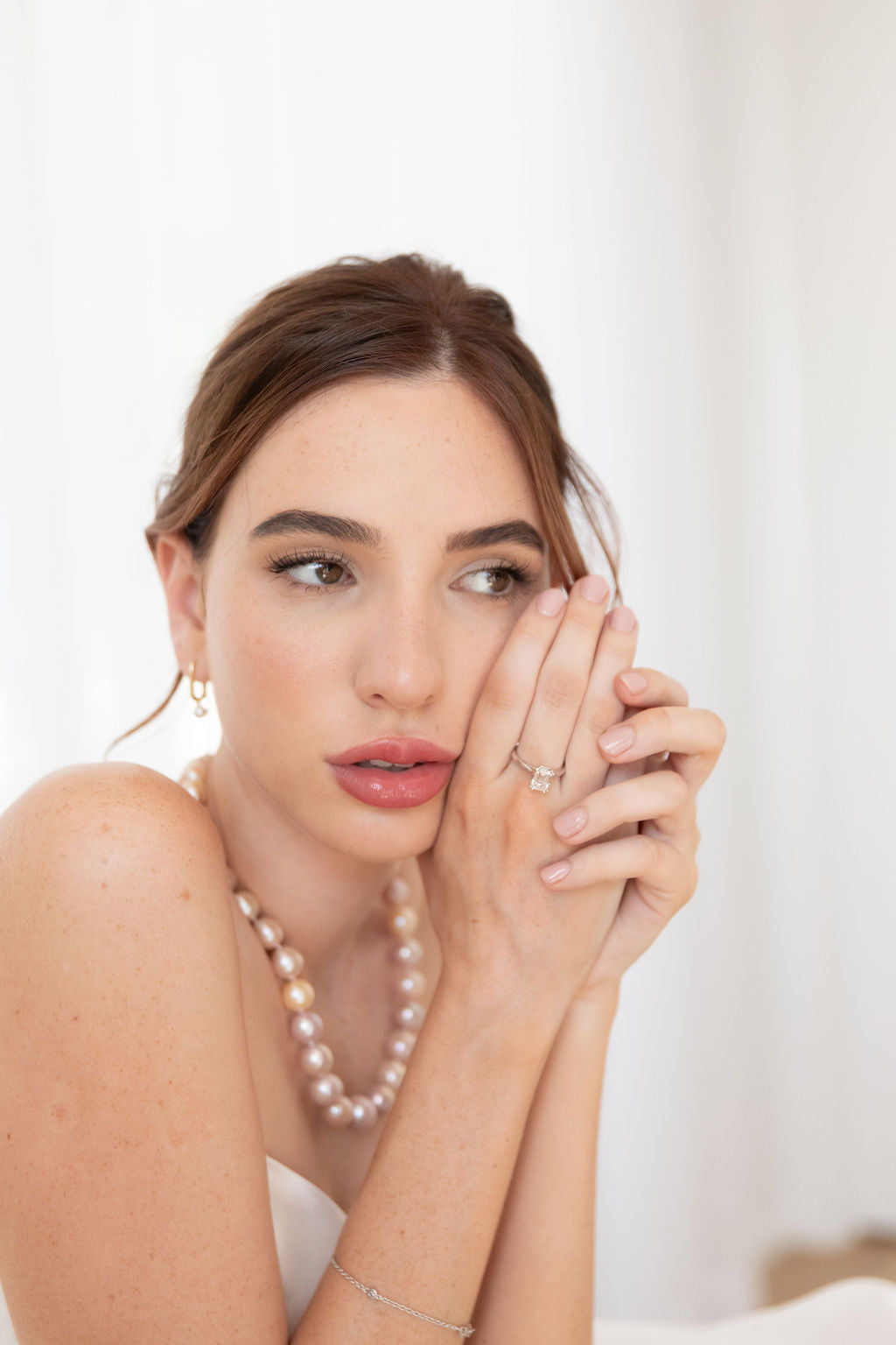 Emerald Cut Diamond Engagement Ring Solitaire 18CT White Gold