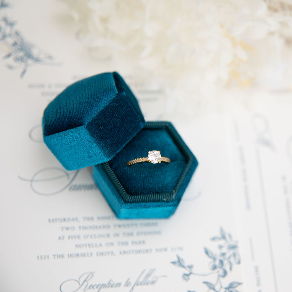 Wedding Ring Box Engagement Ring Box Hexagonal