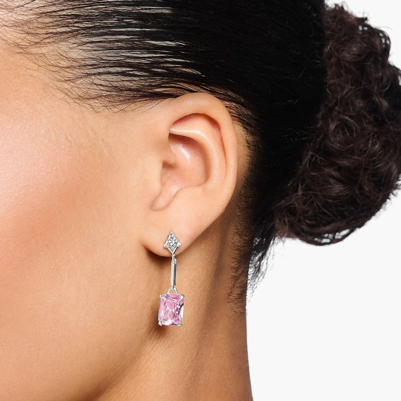 THOMAS SABO Heritage Pink Silver Drop Earrings
