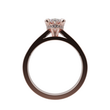 "Luna" 1.00 CT Oval Hidden Halo Diamond Engagement Ring