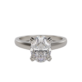 "Luna" 1.00 CT Oval Hidden Halo Diamond Engagement Ring