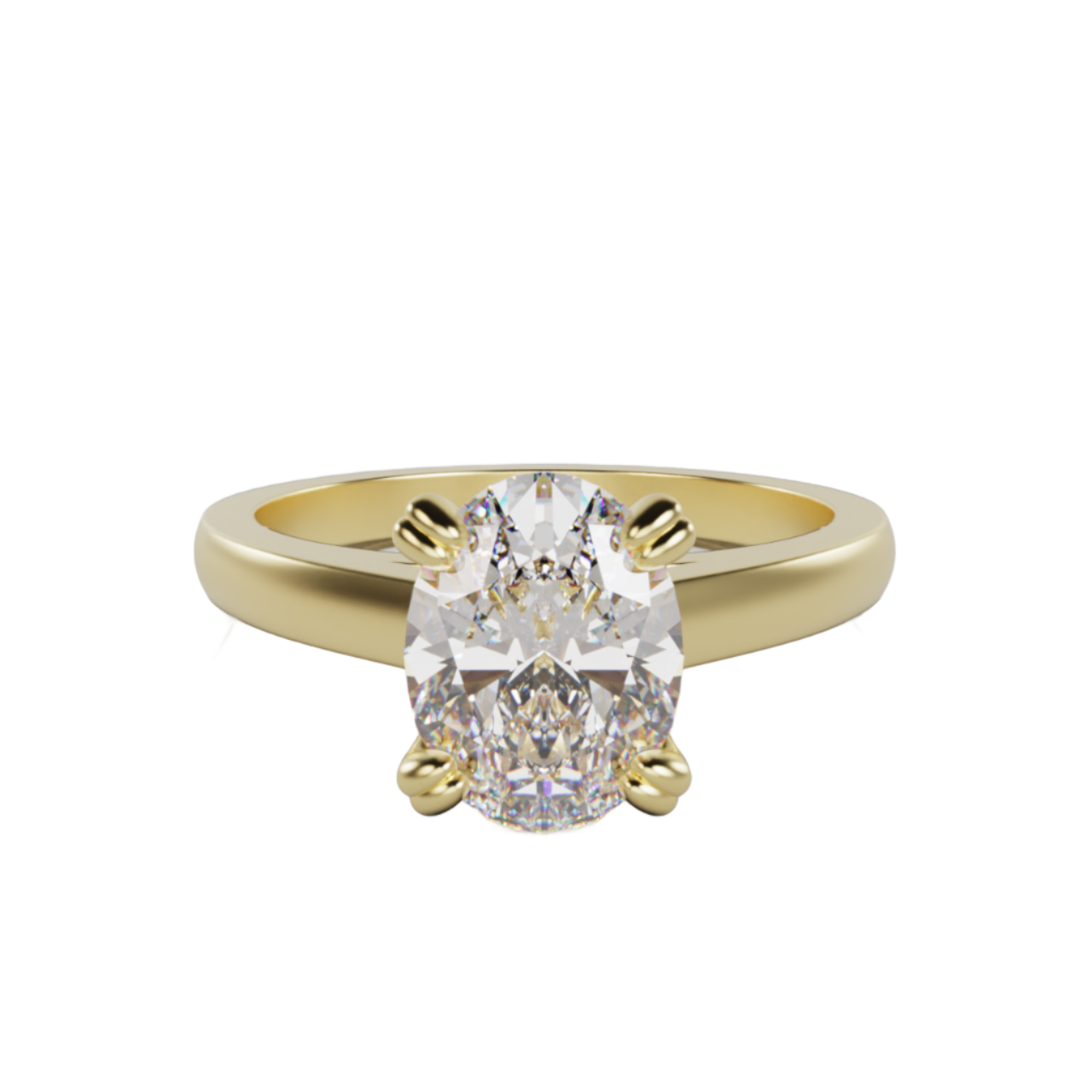 "Luna" 1.00 CT Oval Hidden Halo Diamond Engagement Ring
