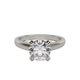 "Luna" 1 Carat Round Diamond Hidden Halo Solitare Engagement Ring