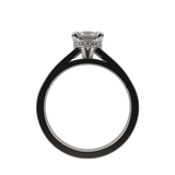 "Luna" 1 Carat Round Diamond Hidden Halo Solitare Engagement Ring