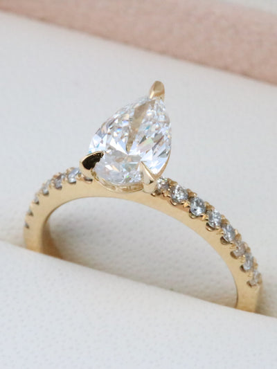 "Elsa" Lab Grown Diamond Pear Cut Engagement Ring