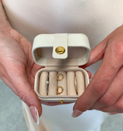 Mini Travel Jewellery Ring Earrings Box