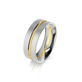 Men's Wedding Band Two Tone