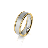 Men's Wedding Band Two Tone