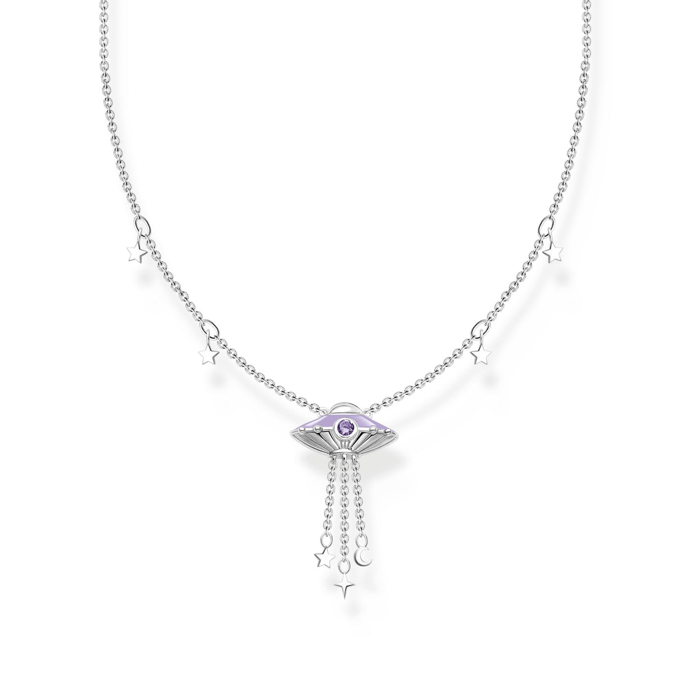 THOMAS SABO Necklace with Star Pendants and UFO