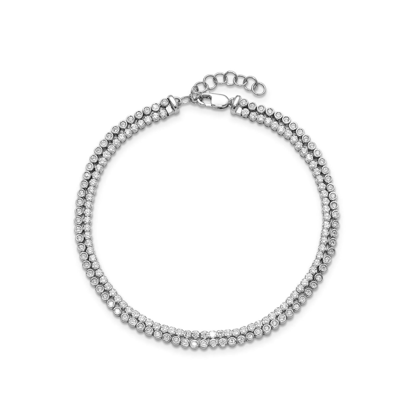 2.88ct Lab Grown Diamond Bracelet in 18K White Gold