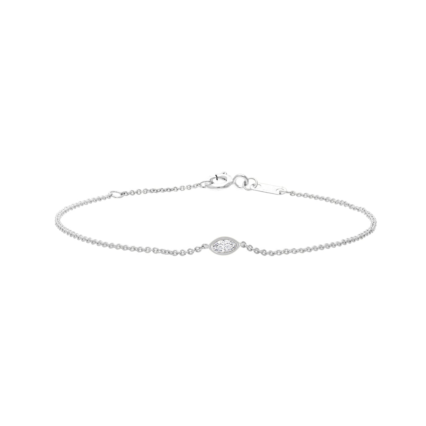 0.15ct Lab Grown Diamond 16-18cm Bracelet in 9K White Gold