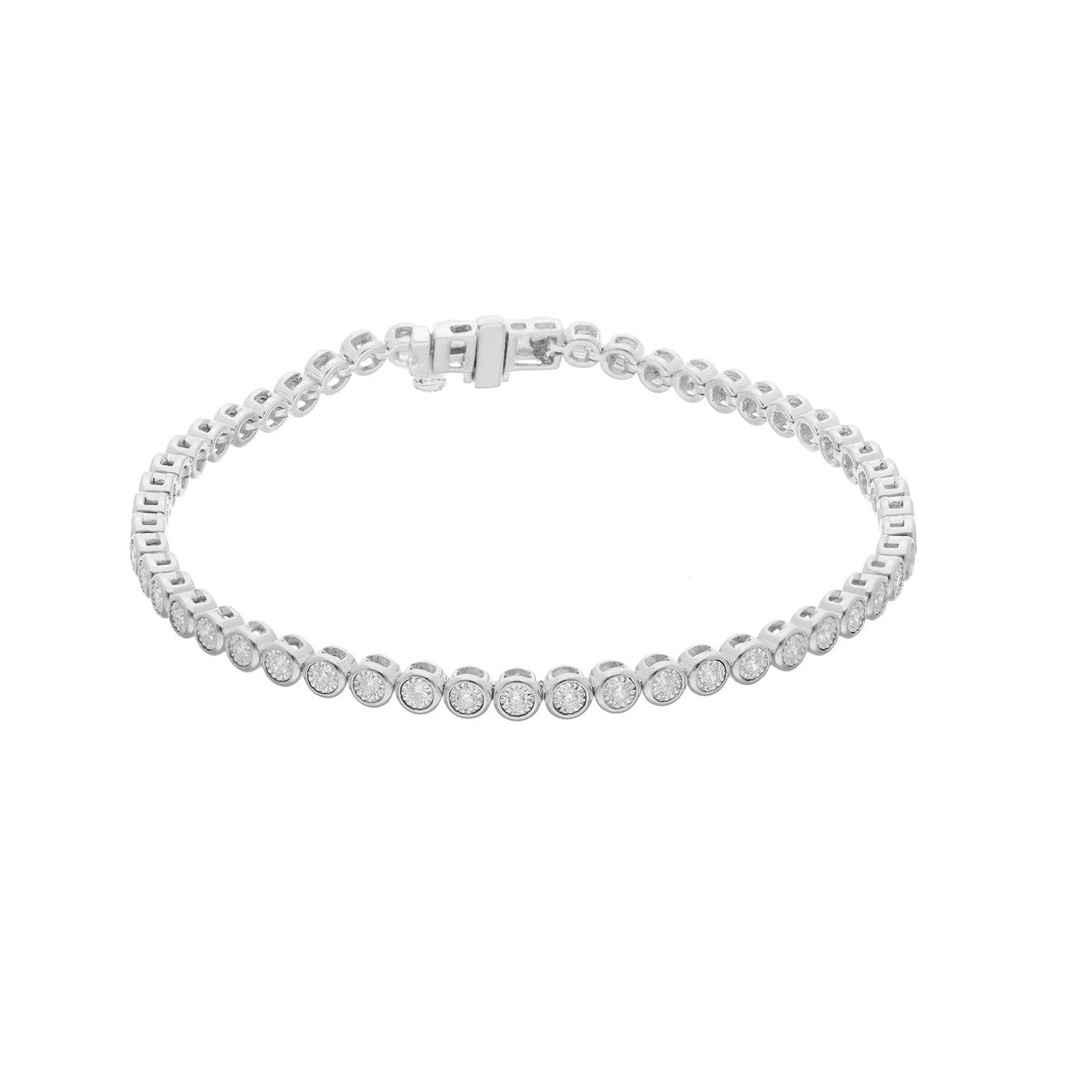 0.54ct Lab Grown Diamond 18cm Bracelet in 9K White Gold