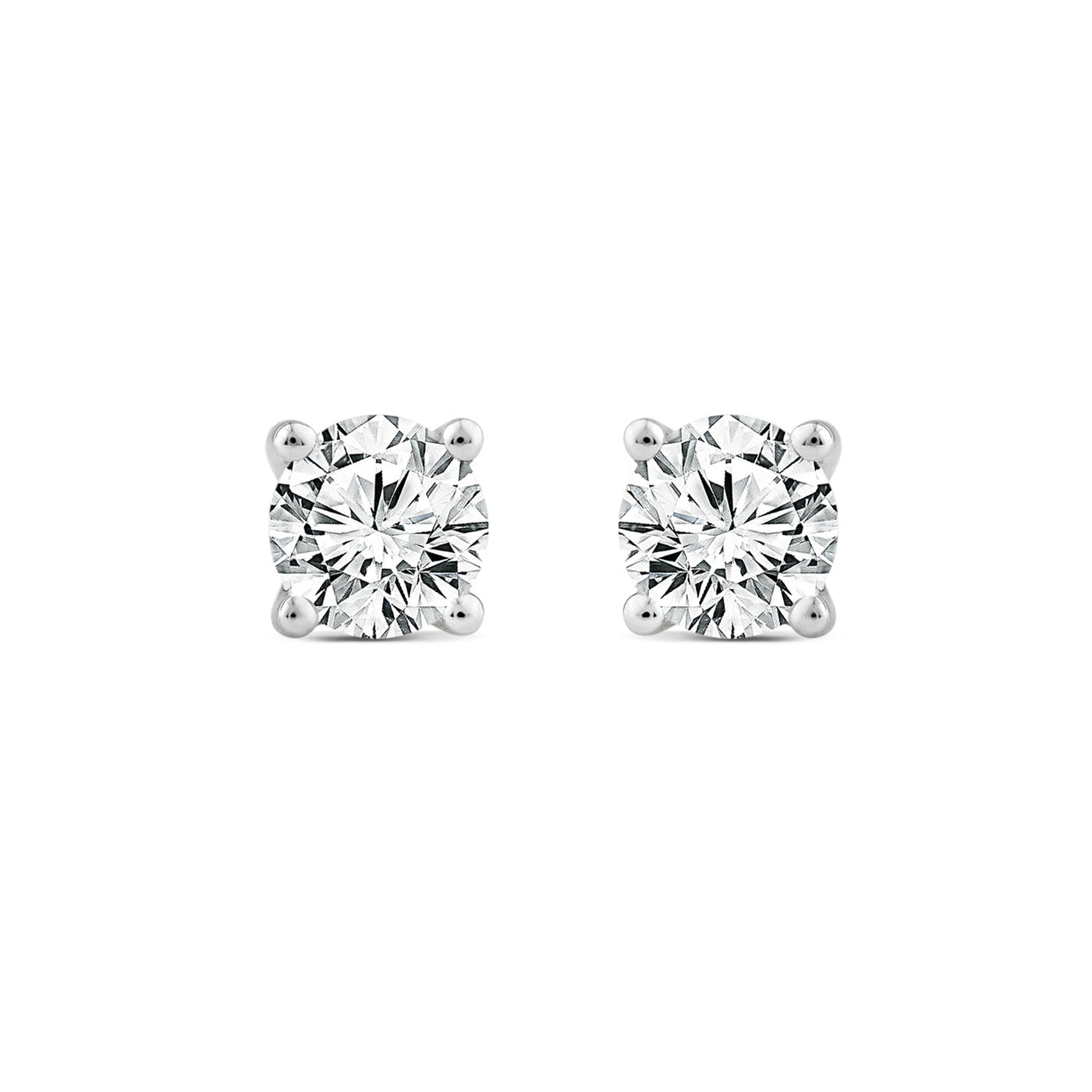 1.00ct Lab Grown Diamond Stud Earrings in 18K White Gold