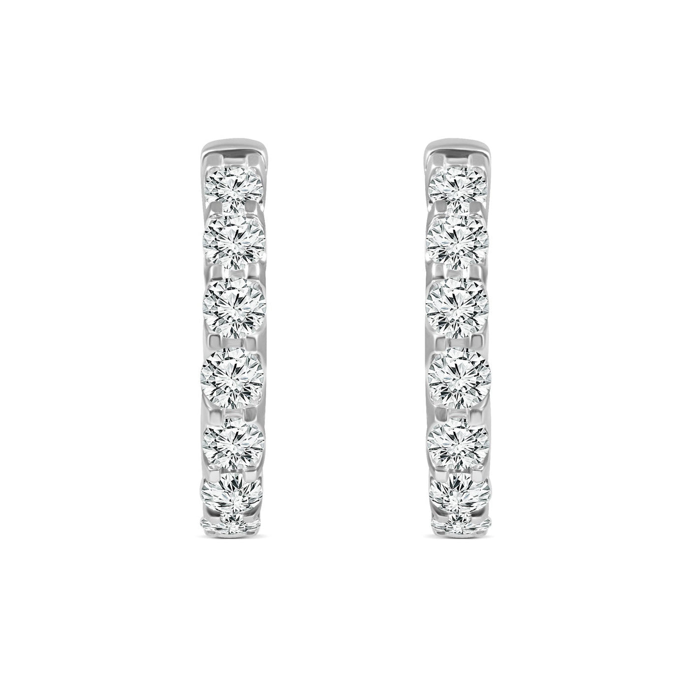 1.50ct Lab Grown Diamond Hoop Earrings in 18K White Gold