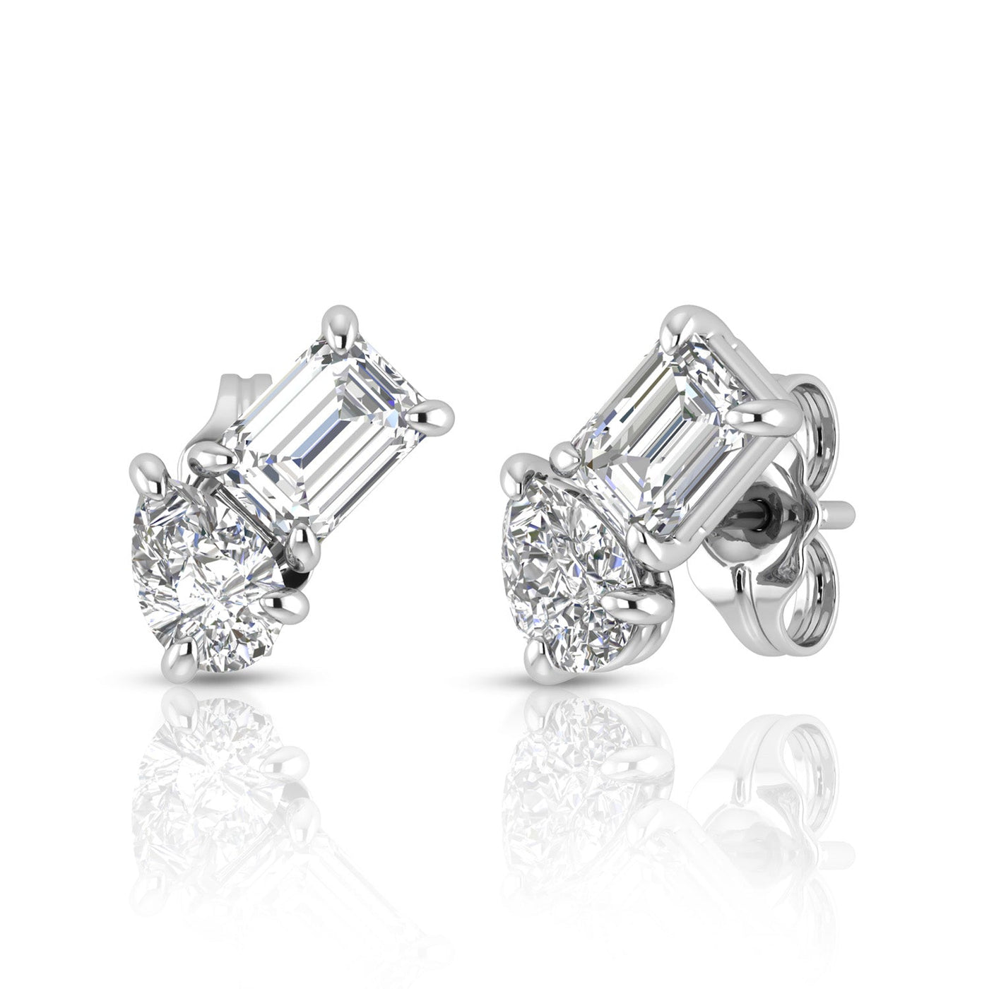 2.40ct Toi et Moi Lab Grown Diamond Ear Studs