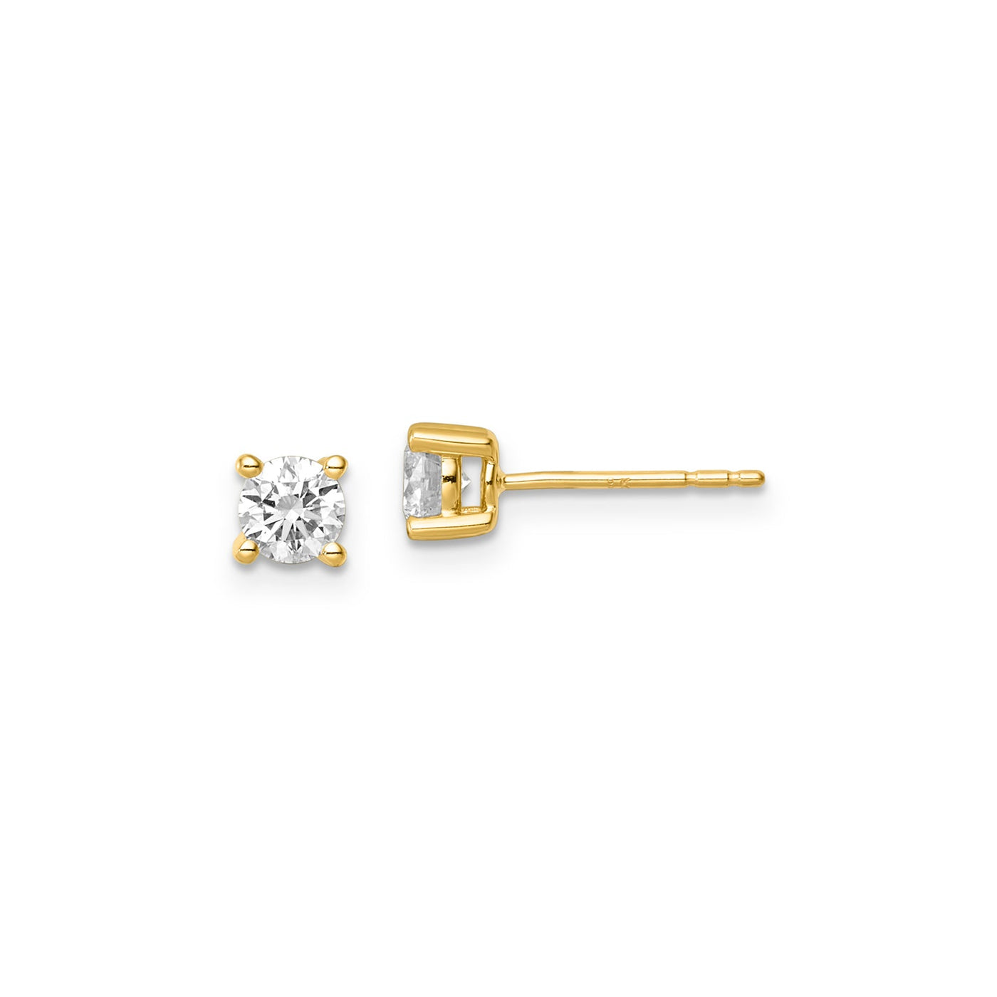 0.75ct Lab Grown Diamond Earrings in 9K Yellow Gold