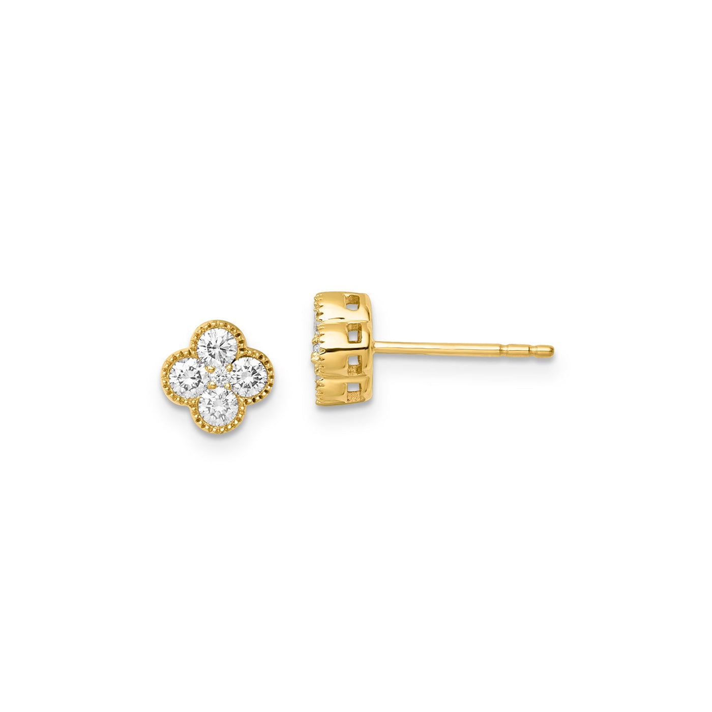 0.50ct Lab Grown Diamond Earrings in 9K Yellow Gold