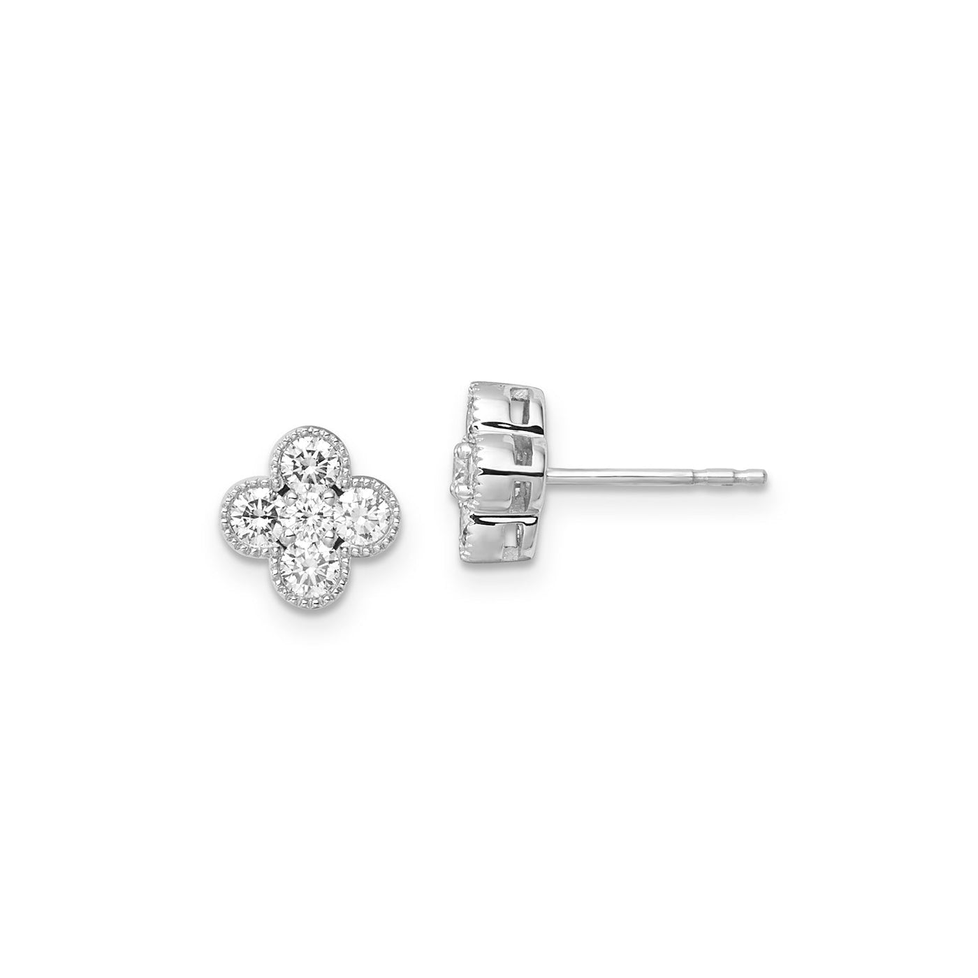 0.74ct Lab Grown Diamond Earrings in 9K White Gold