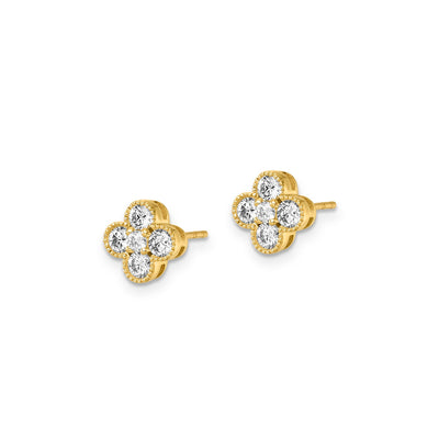 0.74ct Lab Grown Diamond Earrings in 9K Yellow Gold