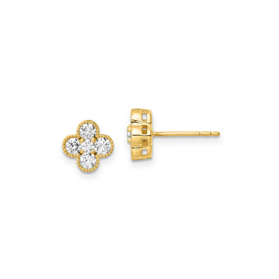 0.74ct Lab Grown Diamond Earrings in 9K Yellow Gold