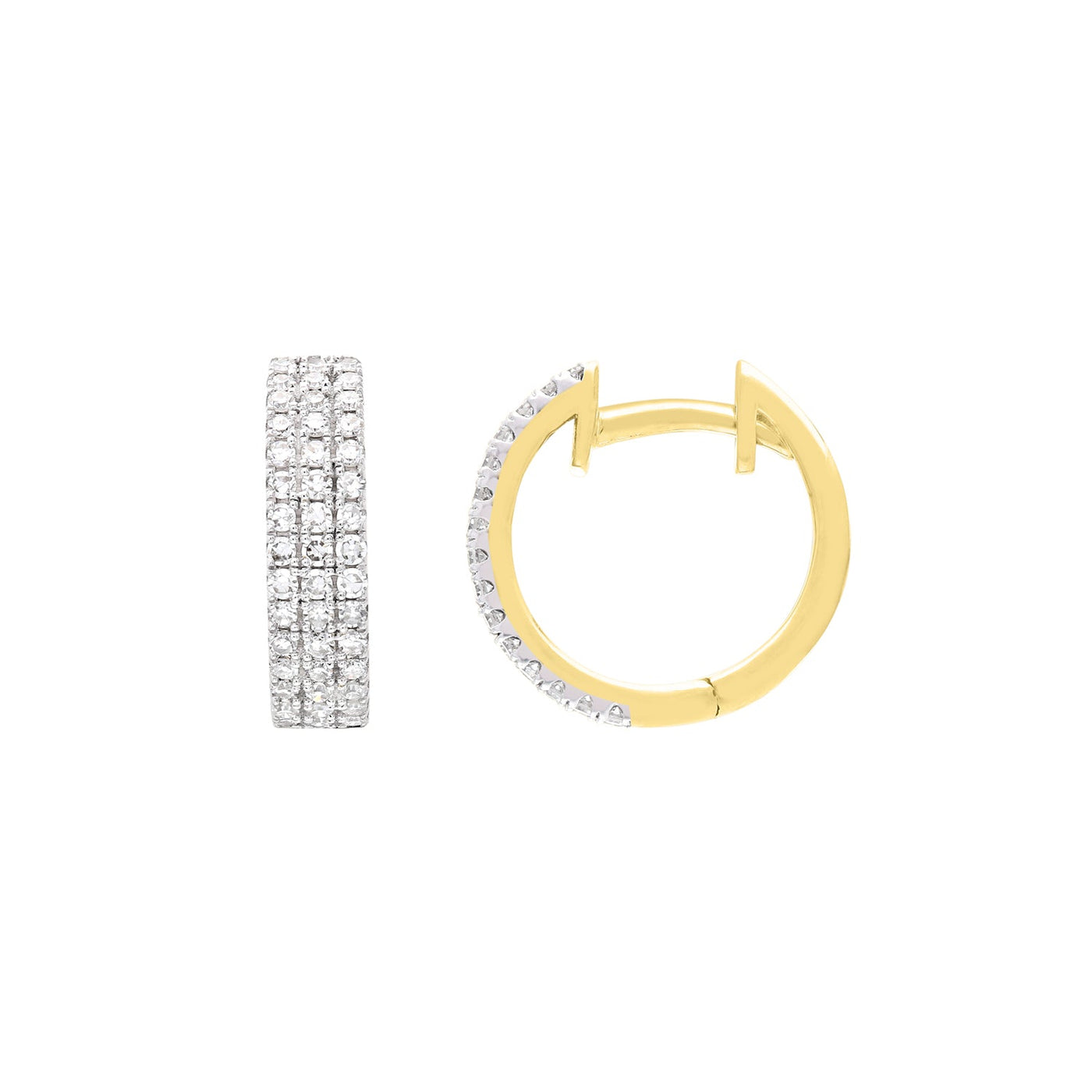 0.48ct Lab Grown Diamond Earrings in 9K Yellow Gold