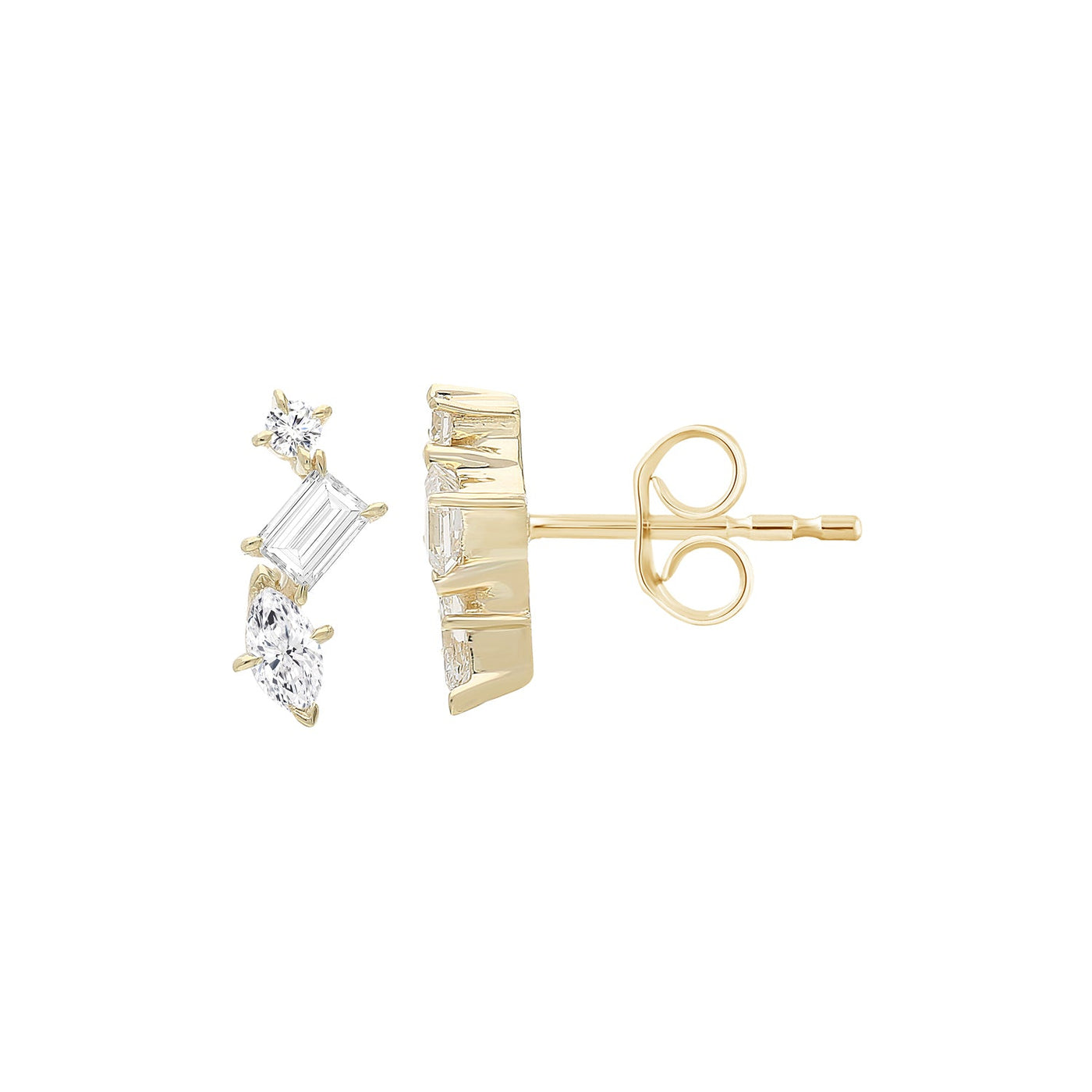 0.36ct Lab Grown Diamond Earrings in 9K Yellow Gold