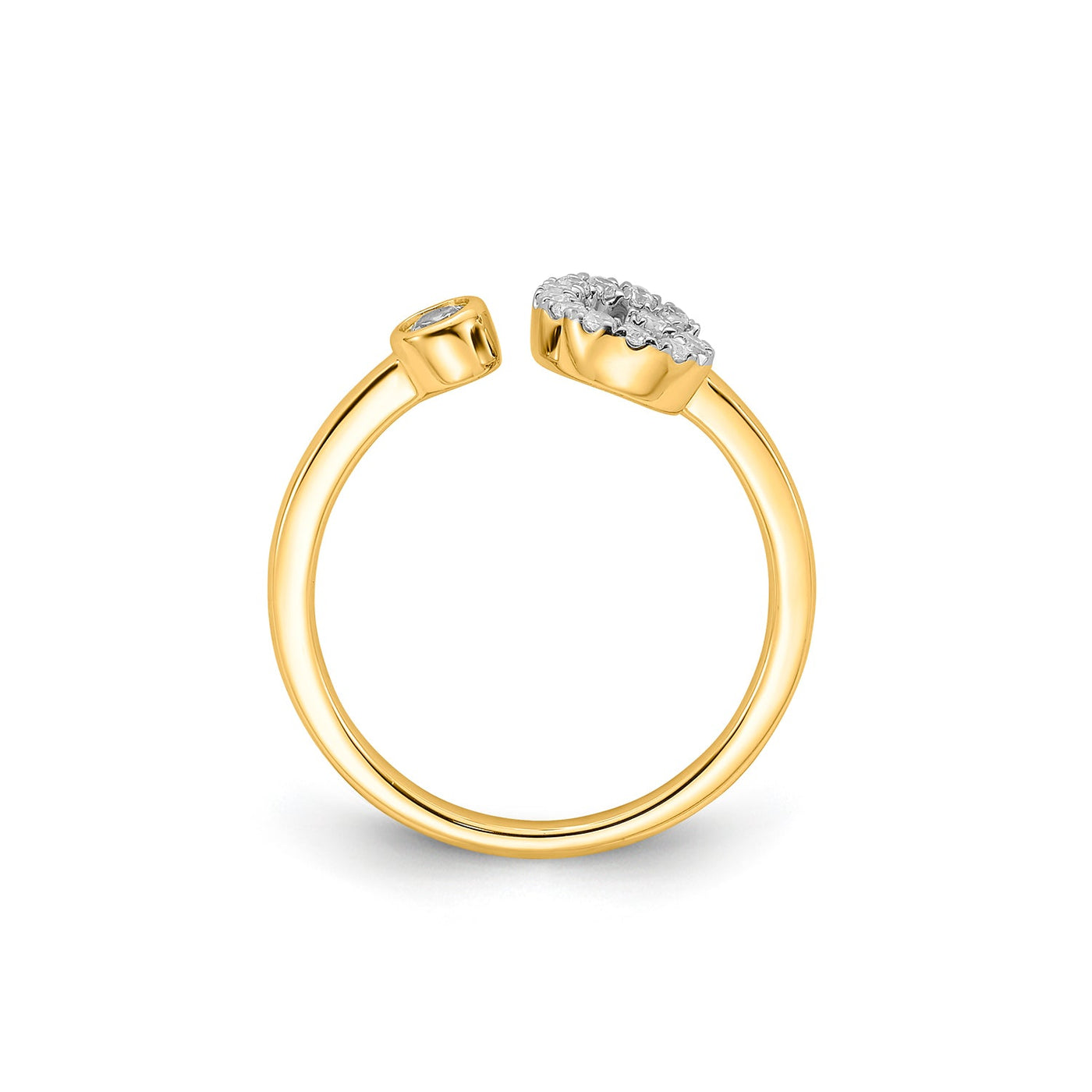 0.19ct Lab Grown Diamond Initial  Ring in 9K Yellow Gold