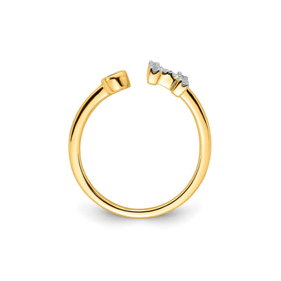 0.18ct Lab Grown Diamond Initial Ring in 9K Yellow Gold