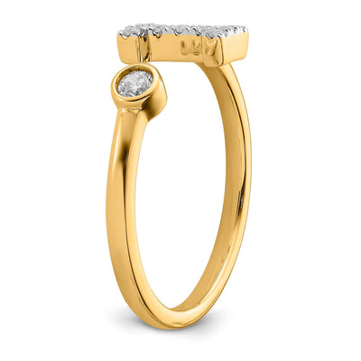 0.15ct Lab Grown Diamond Ring in 9K Yellow Gold