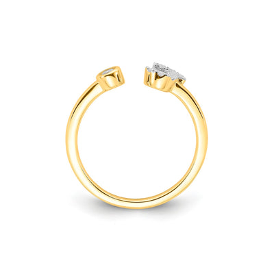 0.15ct Lab Grown Diamond Initial Ring in 9K Yellow Gold