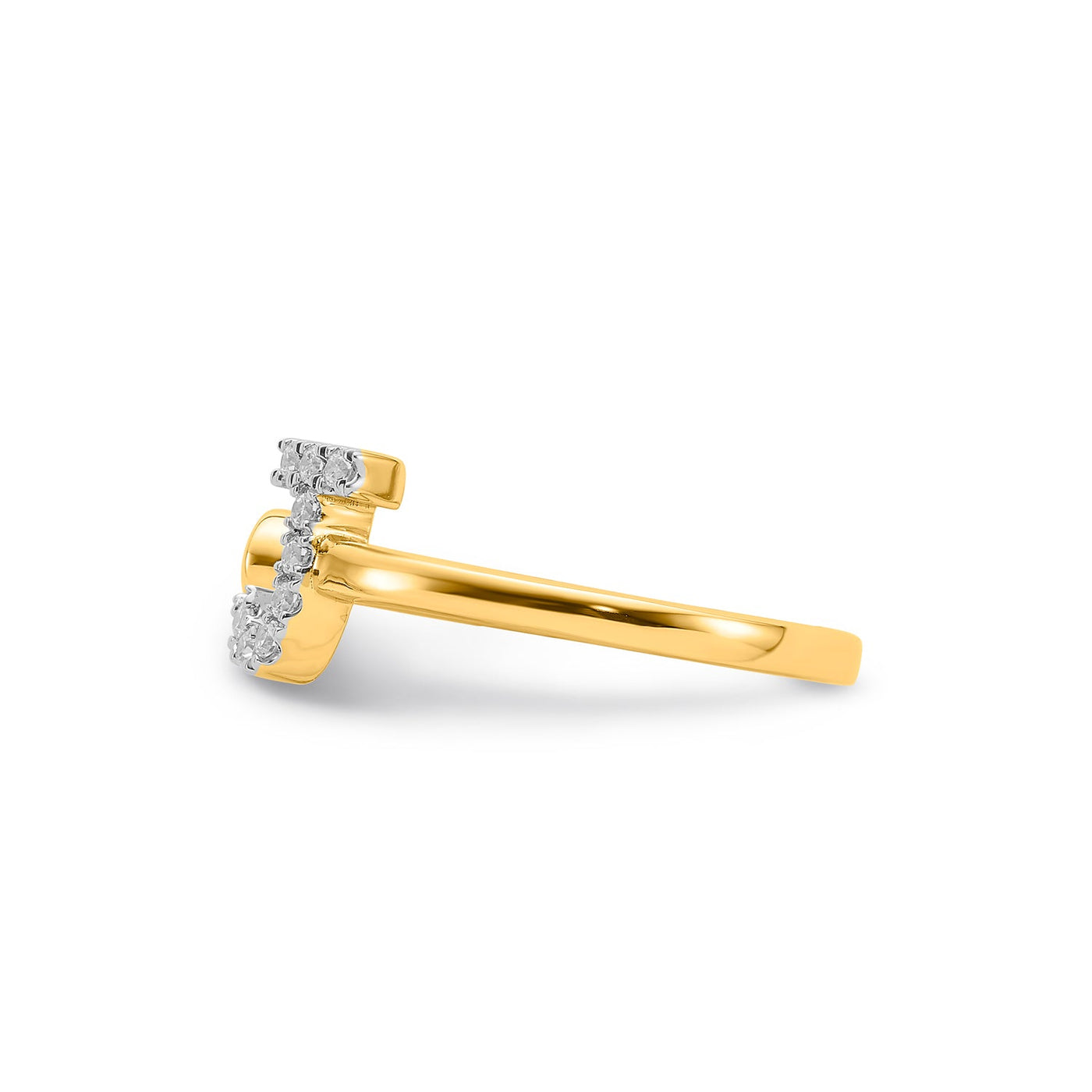 0.15ct Lab Grown Diamond Initial Ring in 9K Yellow Gold