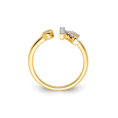 0.18ct Lab Grown Diamond  Initial Ring in 9K Yellow Gold