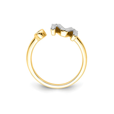 0.26ct Lab Grown Diamond Initial Ring in 9K Yellow Gold