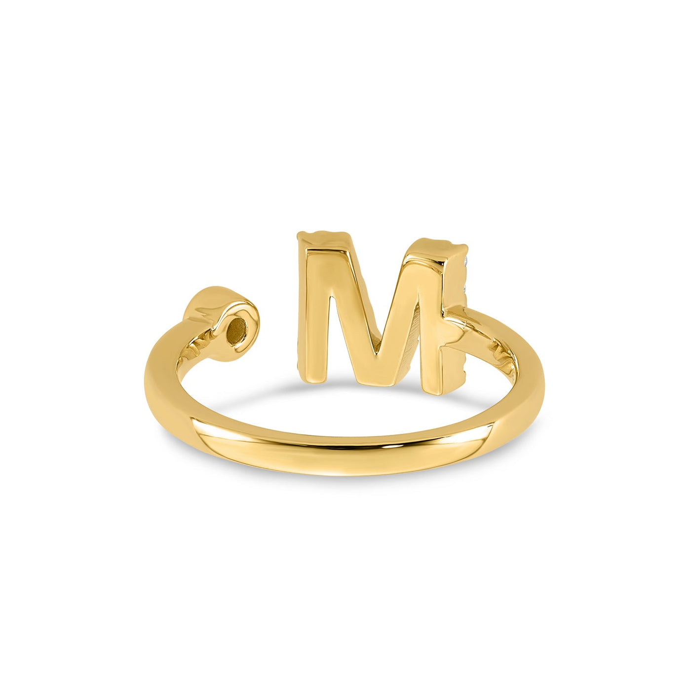 0.26ct Lab Grown Diamond Initial Ring in 9K Yellow Gold