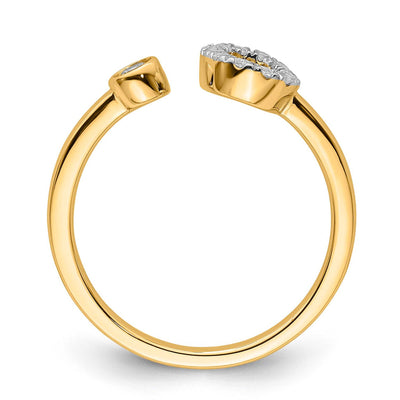 0.18ct Lab Grown Diamond Initial  Ring in 9K Yellow Gold