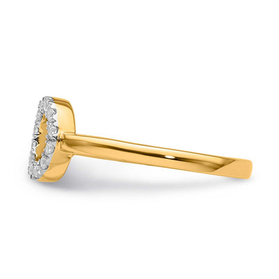 0.18ct Lab Grown Diamond Initial  Ring in 9K Yellow Gold