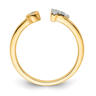 0.16ct Lab Grown Diamond Initial Ring in 9K Yellow Gold