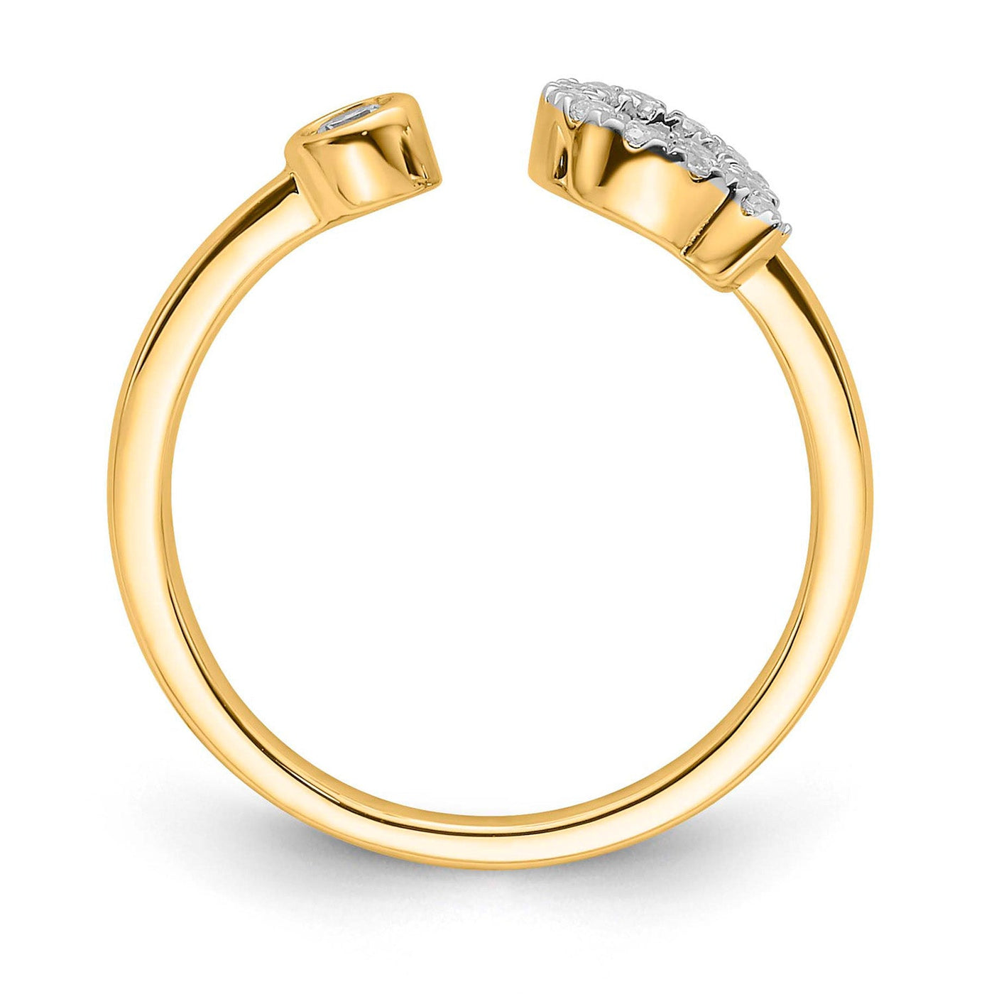 0.20ct Lab Grown Diamond Initial Ring in 9K Yellow Gold