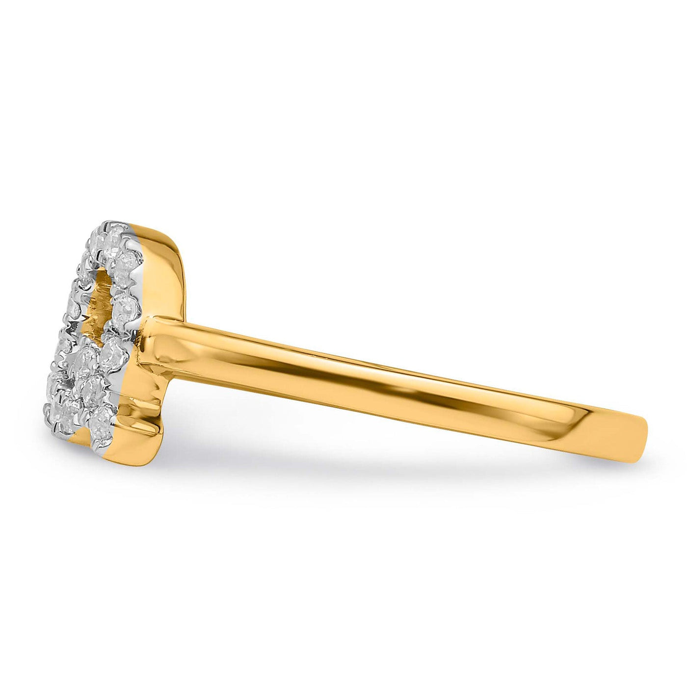 0.20ct Lab Grown Diamond Initial Ring in 9K Yellow Gold