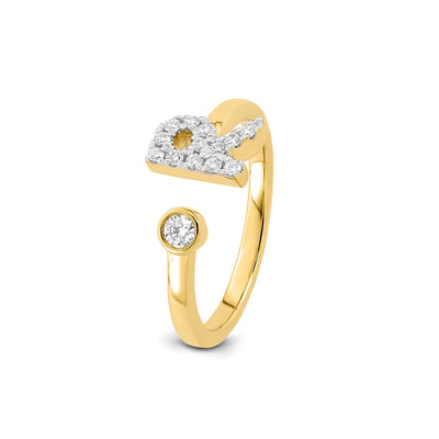 0.19ct Lab Grown Diamond Ring in 9K Yellow Gold