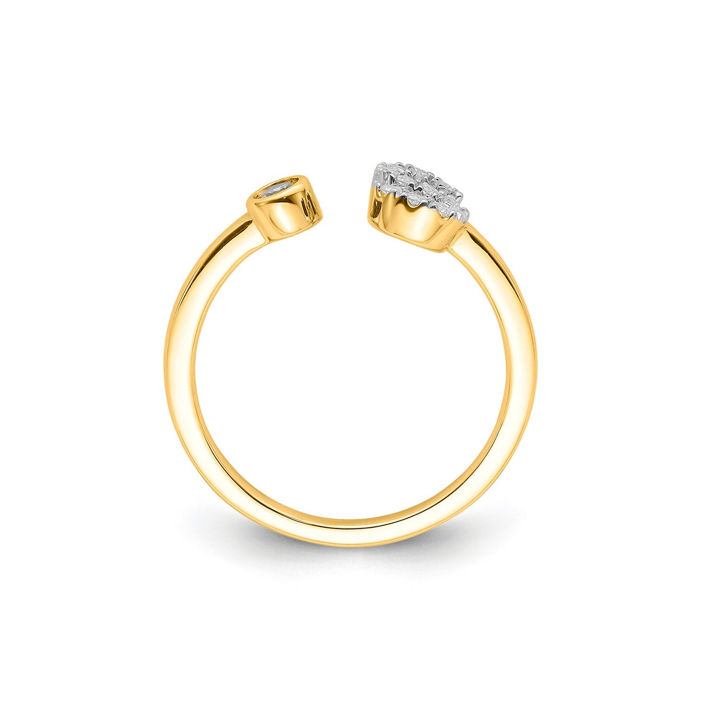 0.17ct Lab Grown Diamond Initial Ring in 9K Yellow Gold