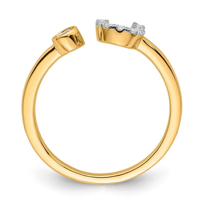 0.17ct Lab Grown Diamond Initial Ring in 9K Yellow Gold